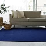 スミノエ(Suminoe) ラグ コバルトブルー 200×250cm 防炎 ウールレックス WR30