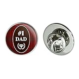 GRAPHICS & MORE Dad Number One Best Father Plaid Metal 0.75' Lapel Hat Pin Tie Tack Pinback