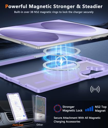Image of FNTCASE for Samsung Galaxy Z-Fold-8-Ultra Case Samsung Z Fold 7 Matte Case | Compatible with Magsafe, Screen Protector, Anti Yellowing, Military Grade Drop Protection, Shockproof, Translucent Cases