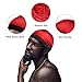 Selalu 4Pcs Wave Cap, Silk Stocking Wave Caps for 360 Waves, Silky Durag for Men, Stain Caps (2*Blue 2*Black) (Color02-Black White Red)