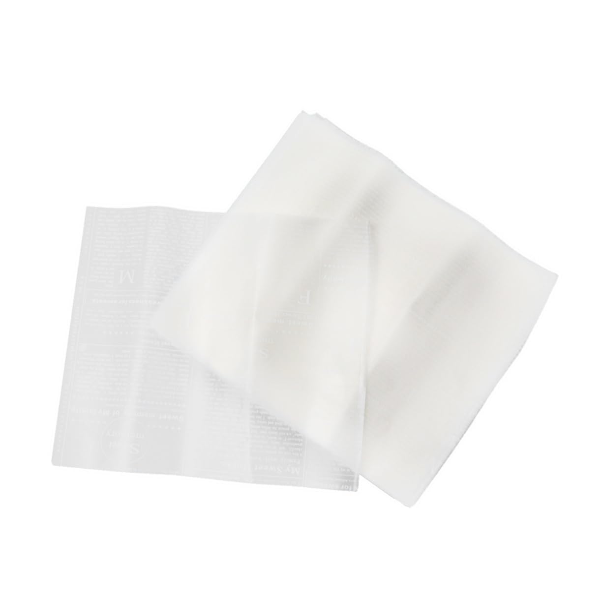 BESTYASH 50pcs Food Grade Baking Oil Paper with Letter Pattern Versatile Food Paper Liners for Cakes Pastries and Burgers Oil Resistant Baking