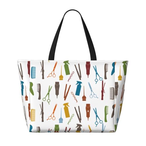 Neon Retro Floral Pink Beach Bag Women Tote Bag Pool Bag With Zipper For Gym Grocery Travel With Wet Pocket2