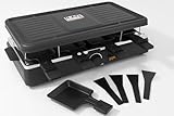 Raclette Superchef, Recubrimento anti adherente ILAG, CORFLON ultra, SWISS Technology 8 Personas 8 Mini Sartenes 8 Espatulas Grill Electrico Parrilla Barbacoa