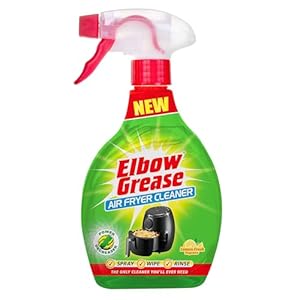 Elbow Grease Air Fryer Cleaner Spray | Spray, Foam, Wipe, Rinse - Cuts Through Dirt, Grease & Grime (Lemon Fresh, 500ml)