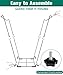 Tuohours Outdoor Trash Bag Holder Stand - Heavy Duty Metal Garden Garbage Bag Support Frame for 30-45 Gallon Capacity, Multi-Use Portable Yard Leaf Bag Stand for Leaves, Camping, Weeding, Lawn Party