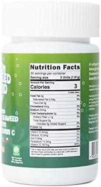 Miniatura 2 de Seaweed Place Suplemento Patagonian Seaweed Shield  Durvillea Antártica  Cochayuyo 100 orgánico y natural - Fuente de vitamina C inulina  90