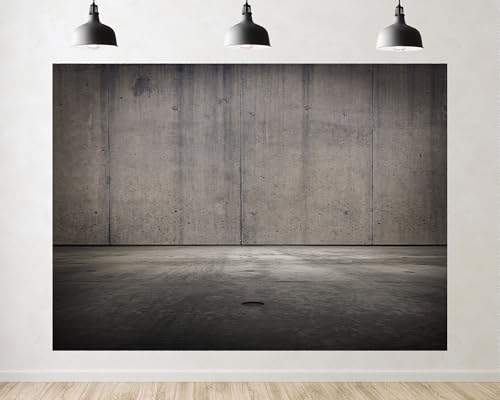 Trykid 5x3ft Concrete Wall Floor Backdrop Gray Textured Empty Space