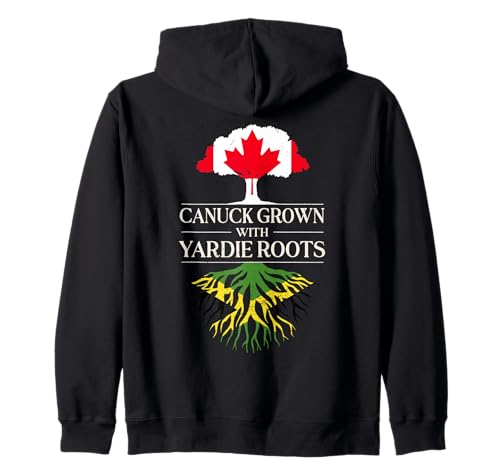 Canuck cultivado con raíces Yardie Herencia Canadiense jamaicana Sudadera con Capucha