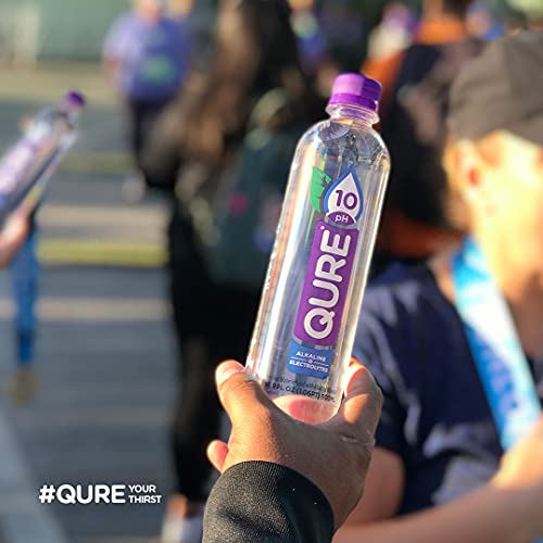 Qure Water, Premium 10 Ph Ionized Alkaline Bottled Water, Silky Smooth Taste Infused With Electrolytes, 16.9 Fl Oz (500 Ml) Pack Of 24 #TOP2
