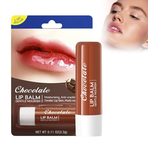 Bálsamo labial hidratante, hidratante de larga duración, bálsamo labial calmante e hidratante para labios suaves, cuidado de labios nutritivo y no graso (chocolate