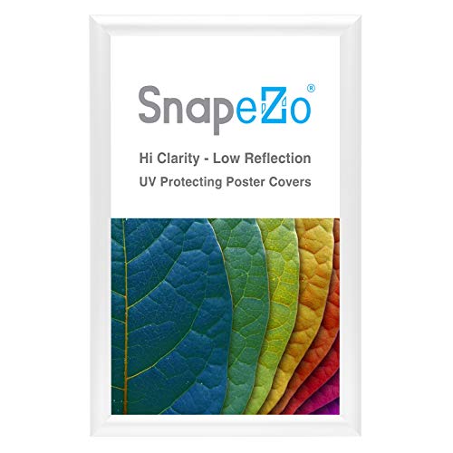 image for SnapeZo White 8.5x14 Letter Frame, Front-Loading, Wall Mount, Aluminum
