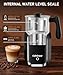 CafeGrace Milk Frother Automatic, Electric Milk Frother and Steamer Removable Dishwasher Safe, Electromagnetic Heating, for Latte, Cappuccino, Chocolate Milk, Hot & Cold Foam,