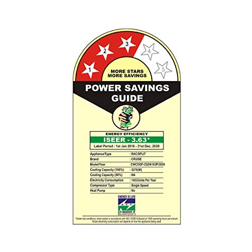 Image of Cruise 1.5 Ton 3 Star Split AC with AURASense Intelligence (Copper, CWCDGF-CQ5N183P, White, Auto Clean, Express Cool)