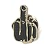 Produktbild Anstecknadel mit Aufschrift The Middle Finger, Metall, Emaille, Schwarz
