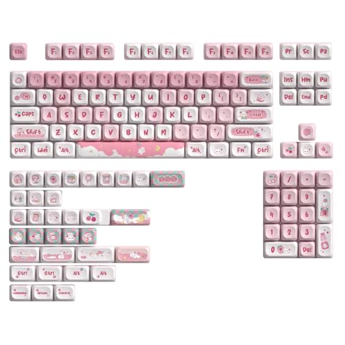 Keycaps Animaux Dessin Animé Sublimés 138 Touches pour Clavier Mécanique Gaming