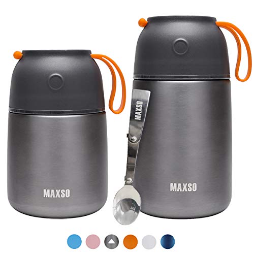 2 Pack Vacuum Food Jar Insulated Cold Hot Food Container for Lunch Kids