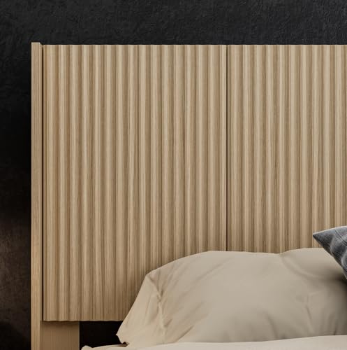 Klwenas Maec Boho Wooden Queen Headboard Only, 64.4" Wall Mounted