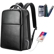 BOPai Business Smart Travel laptop Backpack Men 15.6 Inch USB Charging Waterproof 30L Large Expandable Convertible Friendly Carry Flight Approved Work Anti Theft Durable Black Rucksack