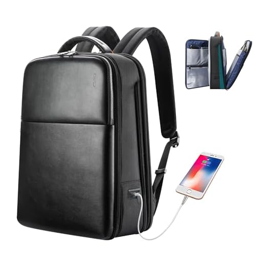 BOPai Business Smart Travel laptop Backpack Men 15.6 Inch USB Charging Waterproof 30L Large Expandable Convertible Friendly Carry Flight Approved Work Anti Theft Durable Black Rucksack