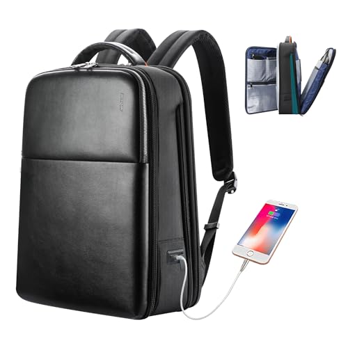 BOPai Business Smart Travel laptop Backpack Men 15.6 Inch USB Charging Waterproof 30L Large Expandable Convertible Friendly Carry Flight Approved Work Anti Theft Durable Black Rucksack by BOPai - Used condition - US$83.60