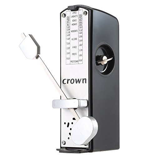 RuleaxAsi Metrônomo mecânico Mini portátil Universal metrônomo 11cm de altura para guitarra Piano Vi