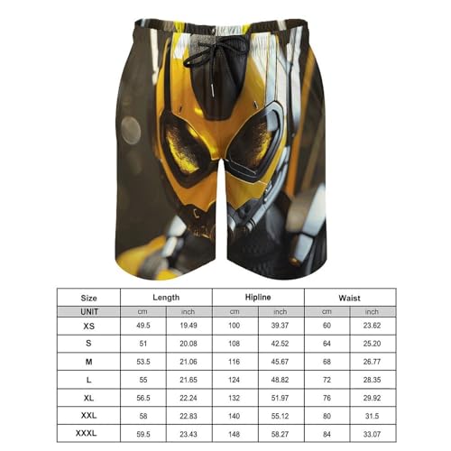 Men's Swim Trunks Quick Dry Board Shorts with Pockets Beach Shorts Cartoon Rendering Style Bathing Suits for Men2