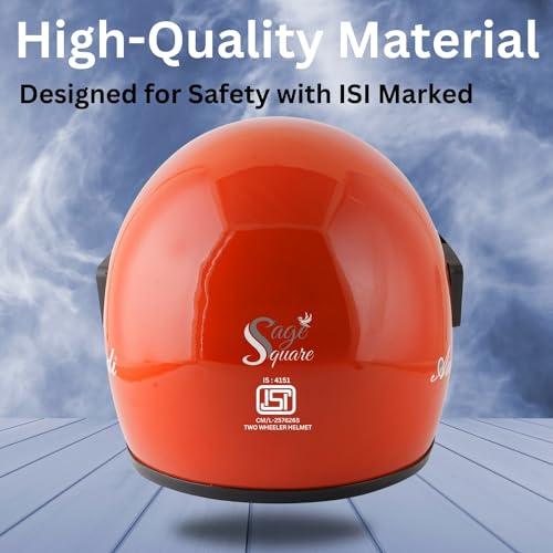 Image of Sage Square Audi Full Face Clear Visor Helmet | ISI Certified | High Standard Safety | Extra Comfort & Stylish