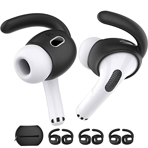 Image of AhaStyle 3 Pairs AirPods Pro 2 Ear Hooks Anti-Slip Ear Covers Accessories | 3 Large, Added Storage Pouch, Anti Slip, Secure Fit, Comfortable Silicone, Compatiable with Apple AirPods Pro 2nd Generation