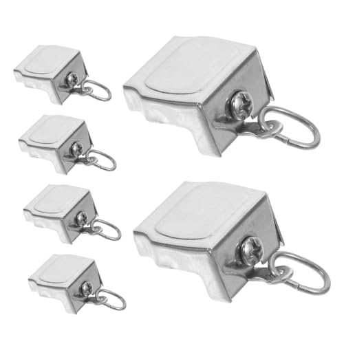 GLEAVI 6pcs Curtain Track End Caps Stainless Steel Finials for Drapery Rails Universal Fit for Windows Quick Install