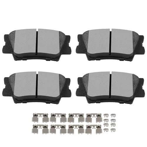 Image of SCITOO D1212-9312 Disc Brake Pads Sets Rear Ceramic Brake Pads w /Hardware | For Lexus For ES300h,For ES350,For HS250h,For Pontiac For Vibe,For Toyota For Avalon,For Camry,For Matrix,For RAV4