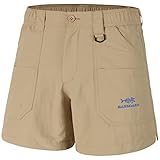 BASSDASH Youth 5' Fishing Shorts UPF 50+ Water Resistant Quick Dry Boys Girls Hiking Cargo Shorts with Pockets FP03Y Khaki
