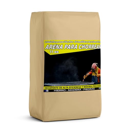 Wabisabi Dreams Arena Abrasiva Para Chorrear 11kg - Alta Pureza Y Baja Humedad - Perfecta Para Metal, Madera, Óxido Y Pintura - Ecológica