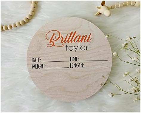 Baby Announcement Sign with Birth Stats, Baby Name Reveal, Personalized Baby Name Sign