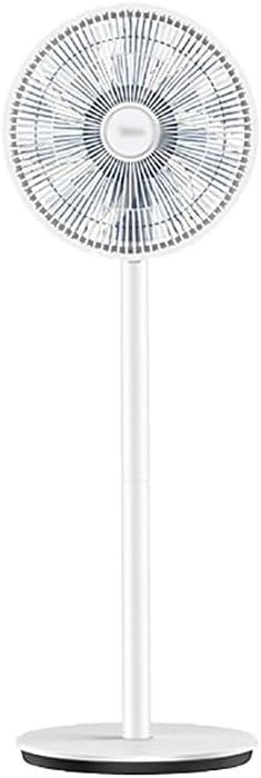 Oscillating Stand Up Fan Quiet DC Motor Stand Floor Adjustable 3 Speed for Bedroom and Home Office Use (Color : Black) (White)