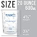 TCP Global 20 oz. (600ml) Graduated Plastic Mixing Cups - Box of 50 with 50 Mixing Sticks - Disposable Plastic Measuring Cups for Liquids, Paints, Resin, Epoxy, Art, Kitchen - Ratios 2-1, 3-1, 4-1 ML