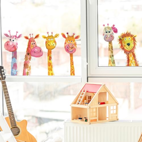 Vinilos Decorativos Achang Giraffe Acuarela para Niños miniatura 6