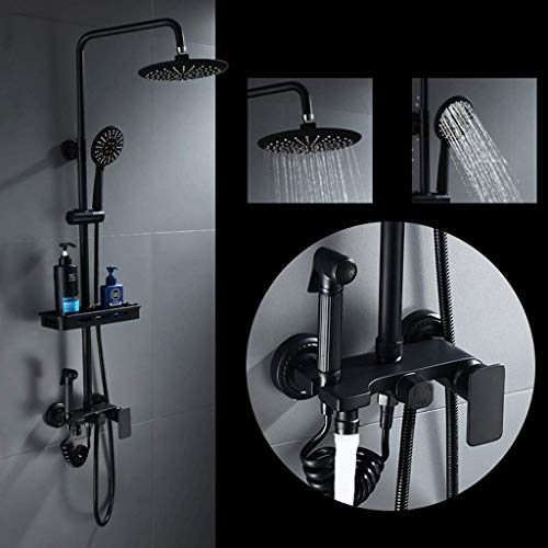 Set simple multifuncional para ducha doméstica y hotelera, columna de ducha ajustable en altura, sistema de ducha de temperatura constante con mezclador frío y caliente