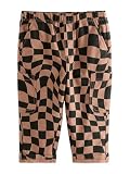 NEXT Jungen Schlupfhose mit seitlichen Taschen Black/Tan Checkerboard Numeric_98-Numeric_104