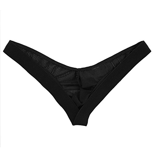 Hedmy Mens See Through Low Rise Backless V-String Thongs Jockstrap Bikini Briefs Panties Swimwear3
