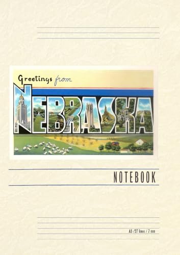 Vintage Lined Notebook Greetings from Nebraska