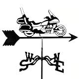 RKYRRKI Veleta meteorológica Weathercock para motocicleta, de acero inoxidable duradero, indicador de dirección del viento para montaje en techo al aire libre, patio, indicando la dirección del viento