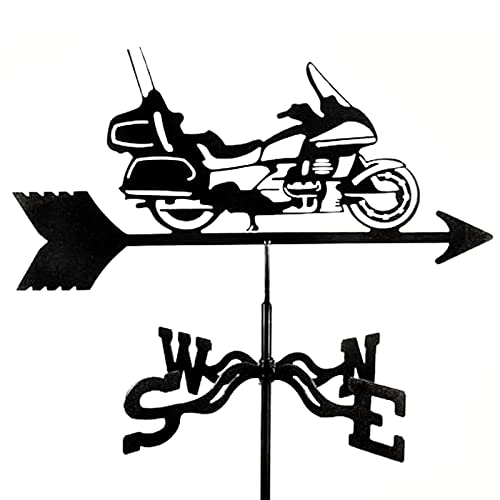 Segnavento in acciaio inox per giardino, stile retrò, banderuola a vento in acciaio inox, con indicatore di direzione del vento, stile 2