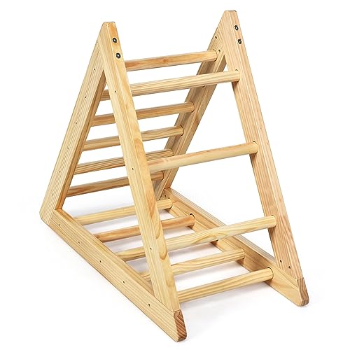 COSTWAY Triangolo Arrampicata Bambini, Legno, 92x46x80cm