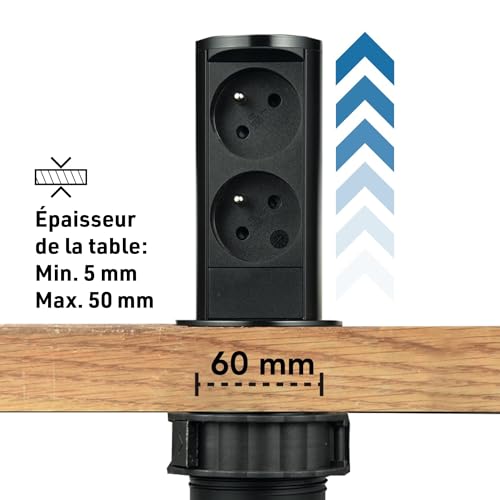 Toma empotrada vertical para solucionar la escasez de enchufes en cocina 3