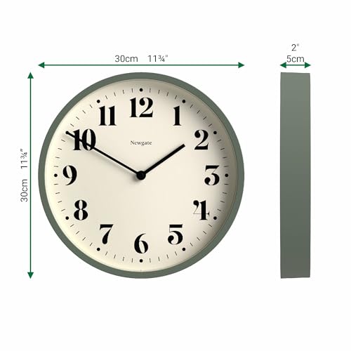 Reloj de pared moderno NEWGATE verde de 30cm para salon 4