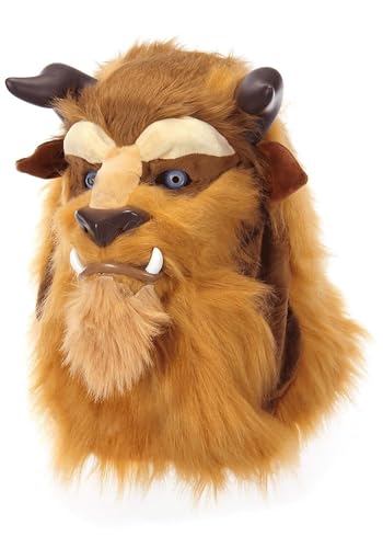 elope Disney Beast Mouth Mover Mask with Faux Fur and Moving Jaw Officially Licensed