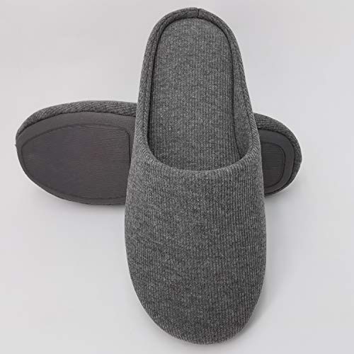 Image of ofoot Women's Non-Slip House Slippers - Lightweight Cotton Memory Foam Indoor Slip-On, Machine Washable & Foldable Travel Design for Home, Yoga, Narrow /Wide Fit Options