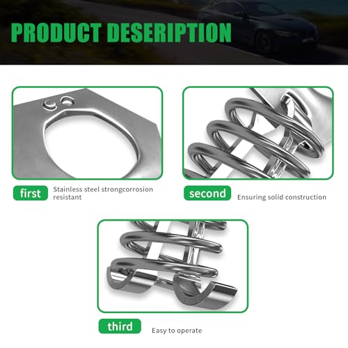 Image of ijuicy 2 PCS RV Water Weater Door Latch Twist Cam Lock Replacement Part, Metal RV Water Heater Cover, Camper Water Heater Door Latch Fastener, Universal RV Replacement Parts (Silver)