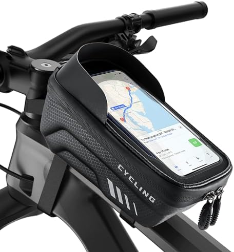 MYSBIKER Borsa Di Telaio Anteriore Per Bici,Supporto Per Telefono Da Bicicletta Impermeabile A