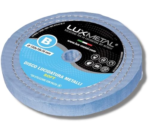 'Disco B Diámetro 150 mm algodón acolchado Soft pulir metales para abrillantar limpiar aluminio Latón Cobre Bronce Acero Inoxidable cromo Pasta Lija abrasivo limpiador elimina óxido Muela Rueda